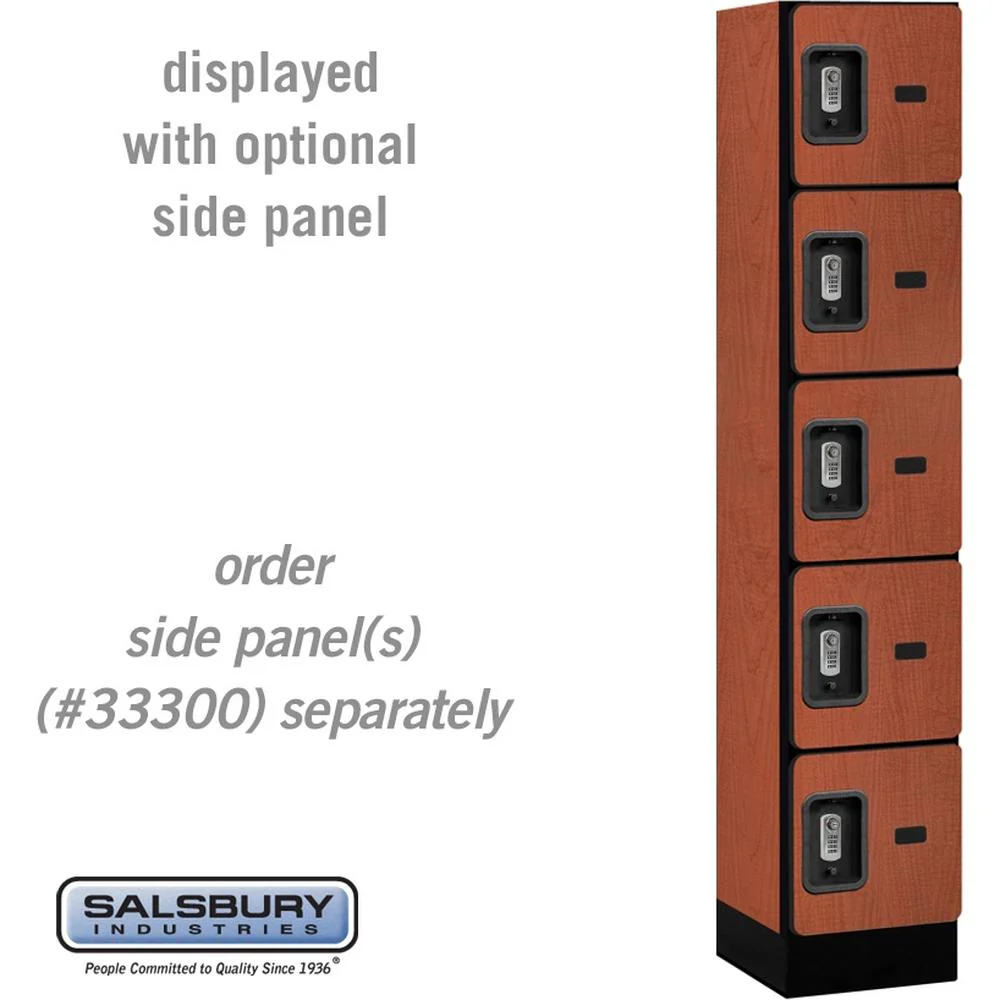 12" Wide Five Tier Box Style Designer Wood Locker - 1 Wide - 5 Feet High - 15" Deep by Salsbury - Image 21