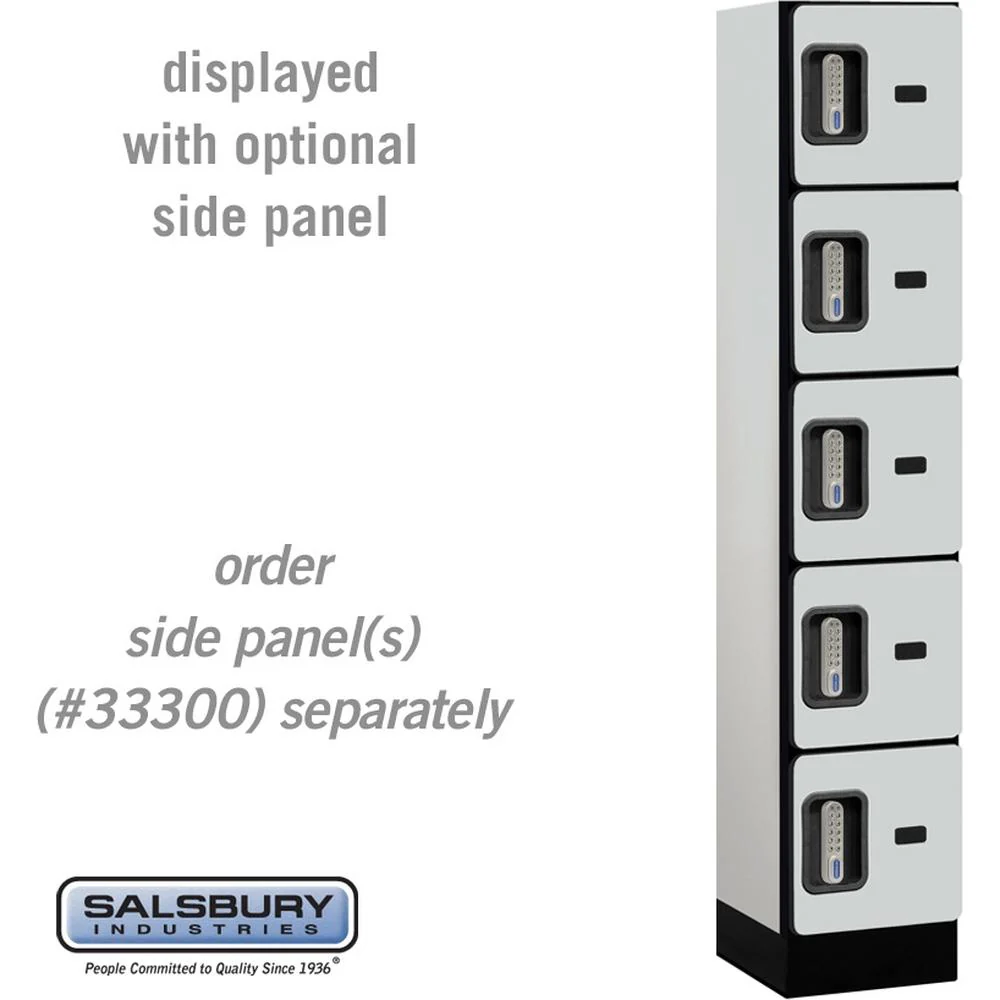 12" Wide Five Tier Box Style Designer Wood Locker - 1 Wide - 5 Feet High - 15" Deep by Salsbury - Image 25