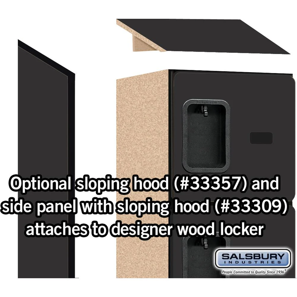 12" Wide Five Tier Box Style Designer Wood Locker - 1 Wide - 5 Feet High - 15" Deep by Salsbury - Image 6