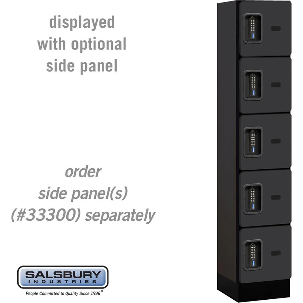 12" Wide Five Tier Box Style Designer Wood Locker - 1 Wide - 5 Feet High - 15" Deep by Salsbury - Image 8