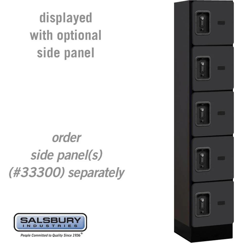 12" Wide Five Tier Box Style Designer Wood Locker - 1 Wide - 5 Feet High - 15" Deep by Salsbury - Image 9