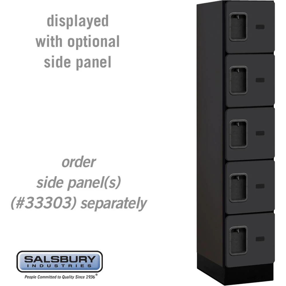 12" Wide Five Tier Box Style Designer Wood Locker - 1 Wide - 5 Feet High - 18" Deep by Salsbury