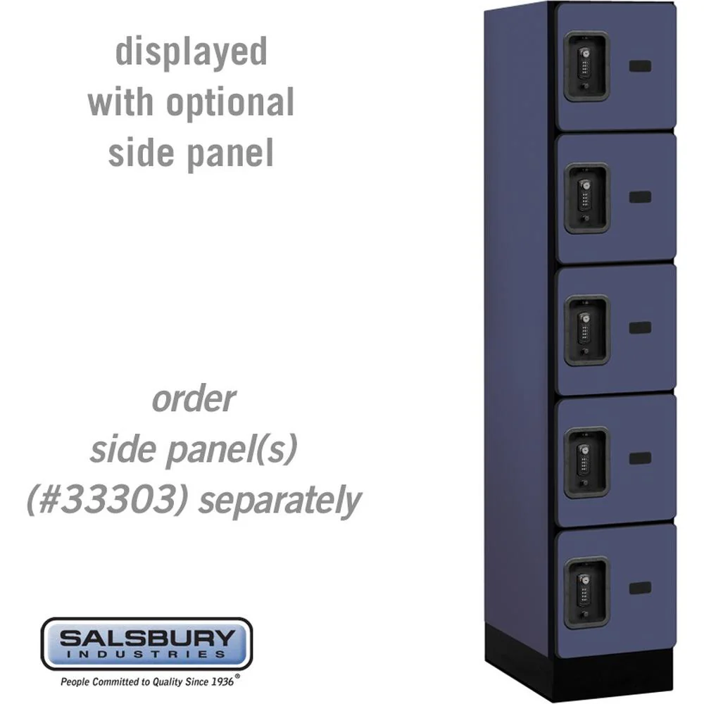 12" Wide Five Tier Box Style Designer Wood Locker - 1 Wide - 5 Feet High - 18" Deep by Salsbury - Image 14