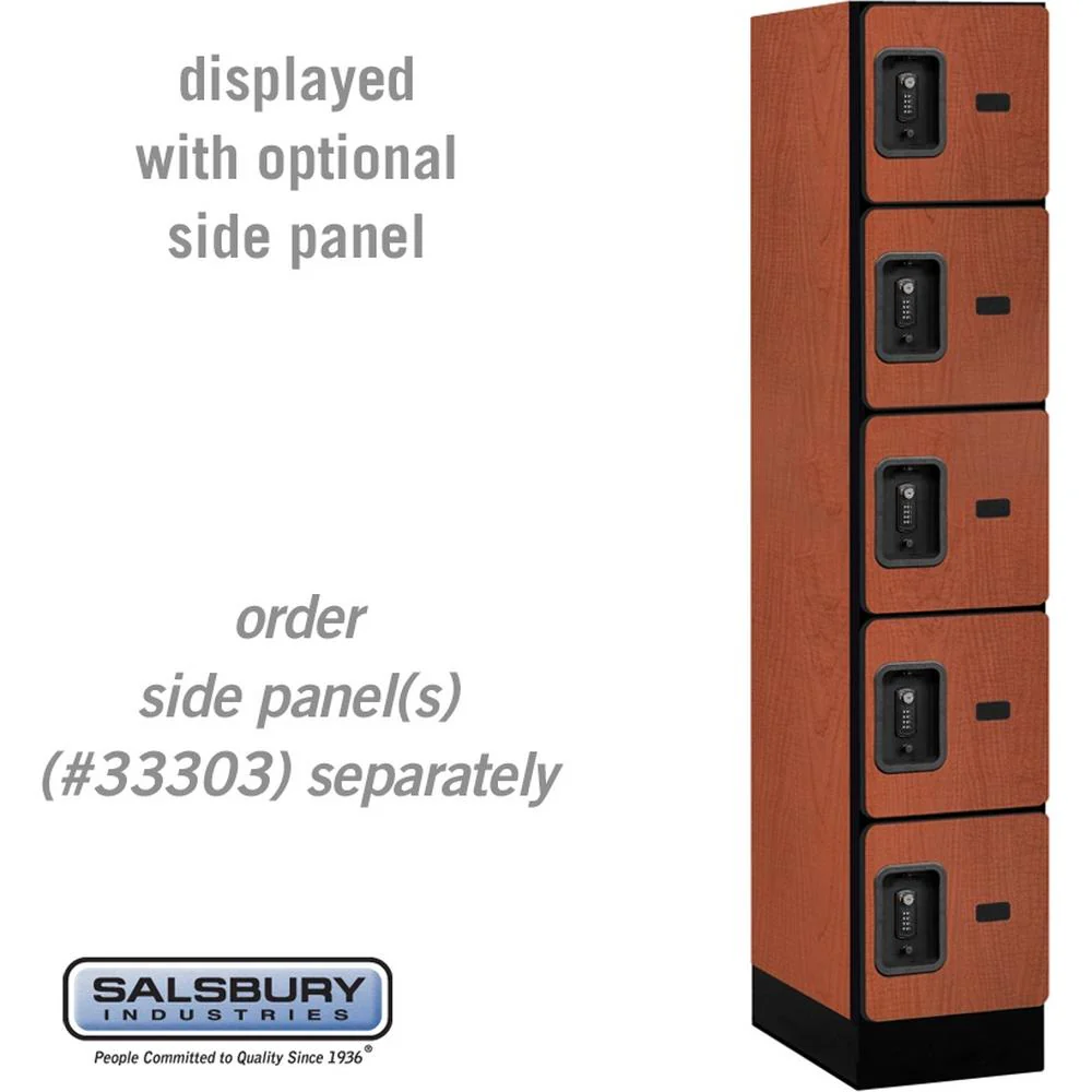 12" Wide Five Tier Box Style Designer Wood Locker - 1 Wide - 5 Feet High - 18" Deep by Salsbury - Image 19