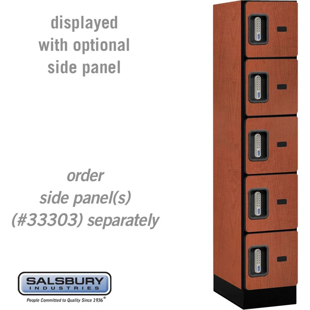 12" Wide Five Tier Box Style Designer Wood Locker - 1 Wide - 5 Feet High - 18" Deep by Salsbury - Image 20