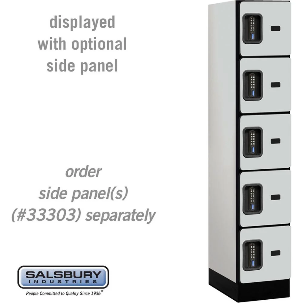 12" Wide Five Tier Box Style Designer Wood Locker - 1 Wide - 5 Feet High - 18" Deep by Salsbury - Image 23