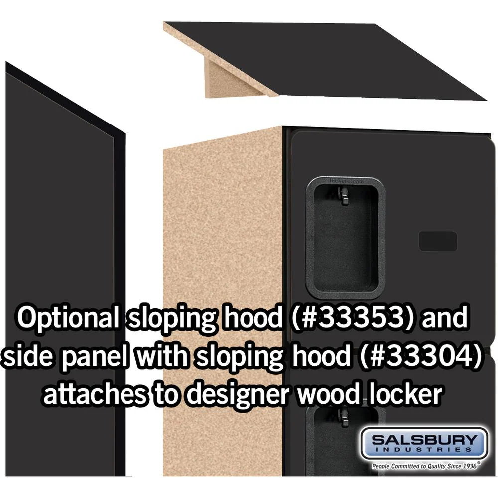 12" Wide Five Tier Box Style Designer Wood Locker - 1 Wide - 5 Feet High - 18" Deep by Salsbury - Image 6