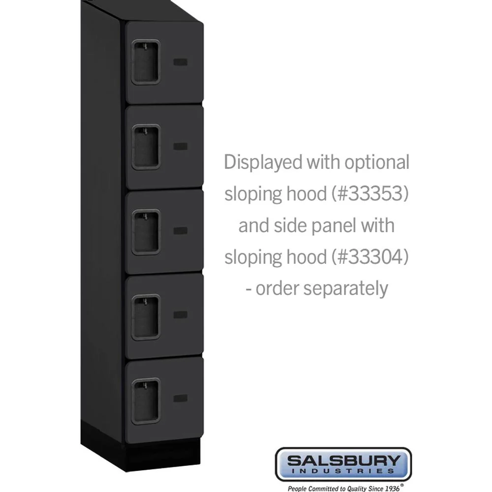 12" Wide Five Tier Box Style Designer Wood Locker - 1 Wide - 5 Feet High - 18" Deep by Salsbury - Image 7