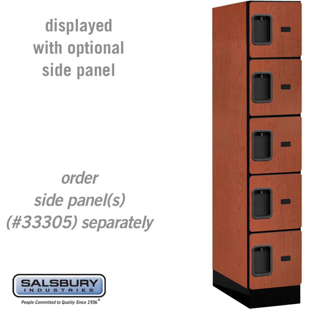12" Wide Five Tier Box Style Designer Wood Locker - 1 Wide - 5 Feet High - 21" Deep by Salsbury - Image 17