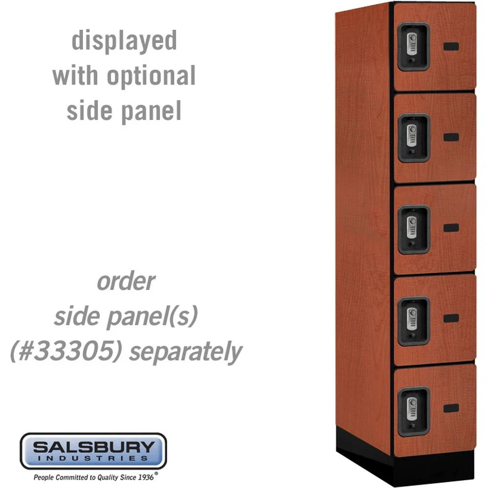 12" Wide Five Tier Box Style Designer Wood Locker - 1 Wide - 5 Feet High - 21" Deep by Salsbury - Image 21