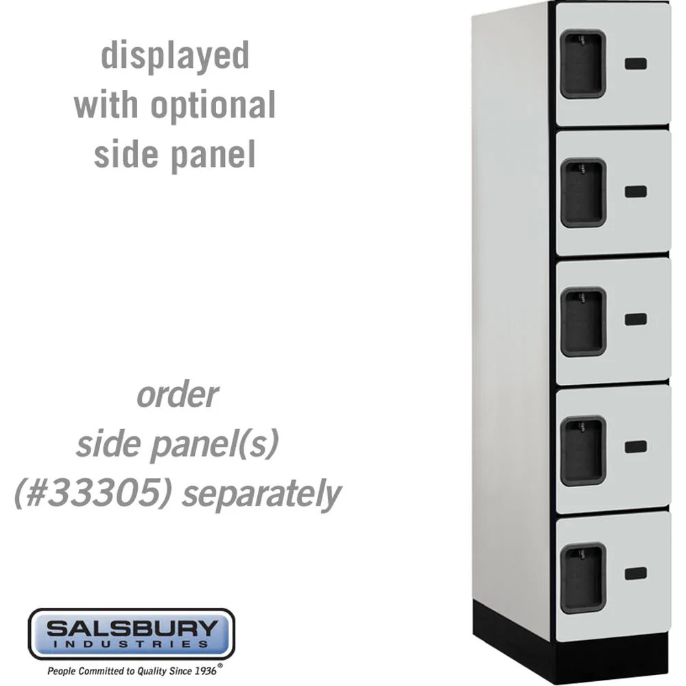 12" Wide Five Tier Box Style Designer Wood Locker - 1 Wide - 5 Feet High - 21" Deep by Salsbury - Image 22