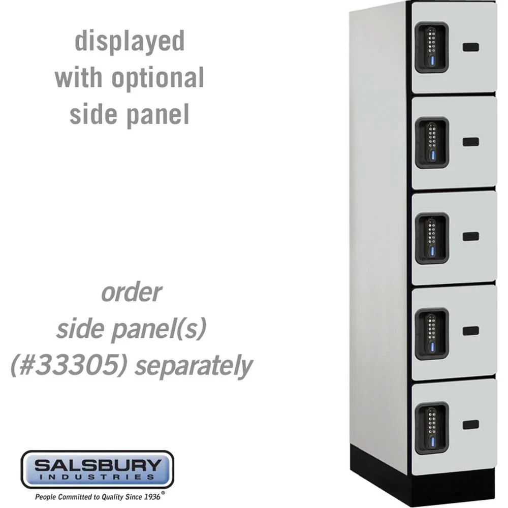 12" Wide Five Tier Box Style Designer Wood Locker - 1 Wide - 5 Feet High - 21" Deep by Salsbury - Image 23