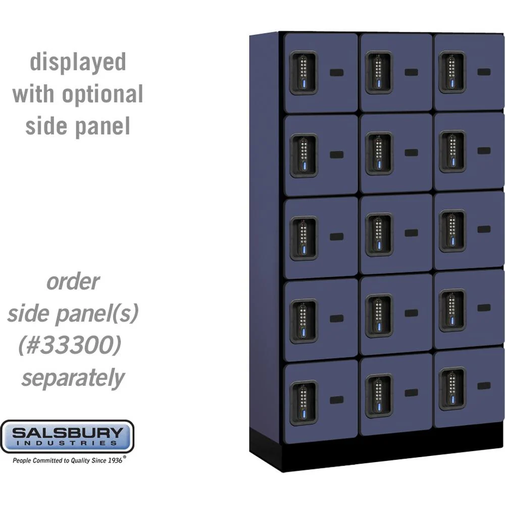 12" Wide Five Tier Box Style Designer Wood Locker - 3 Wide - 5 Feet High - 15" Deep by Salsbury - Image 13