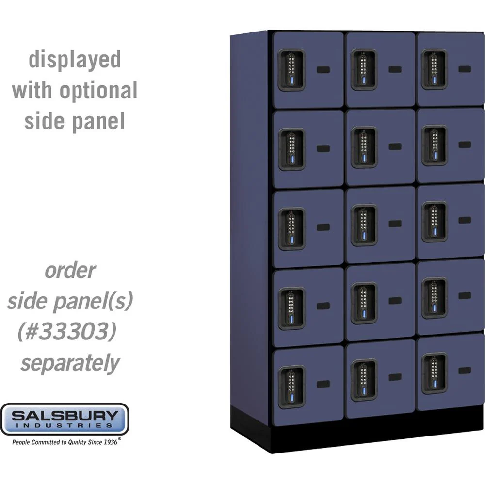 12" Wide Five Tier Box Style Designer Wood Locker - 3 Wide - 5 Feet High - 18" Deep by Salsbury - Image 13