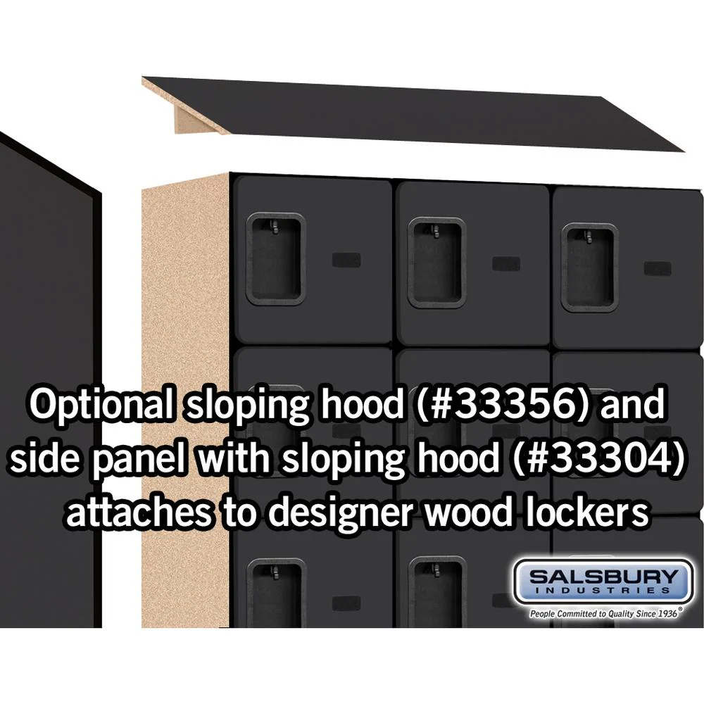 12" Wide Five Tier Box Style Designer Wood Locker - 3 Wide - 5 Feet High - 18" Deep by Salsbury - Image 6