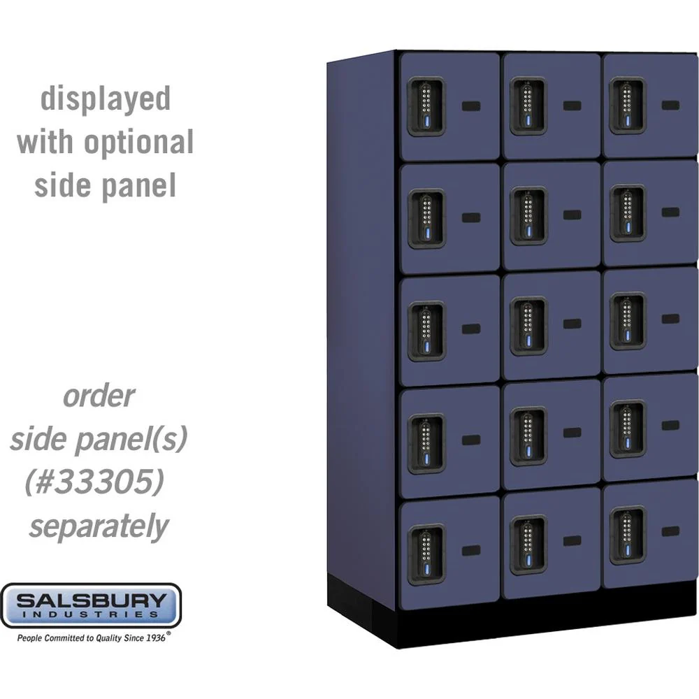12" Wide Five Tier Box Style Designer Wood Locker - 3 Wide - 5 Feet High - 21" Deep by Salsbury - Image 13