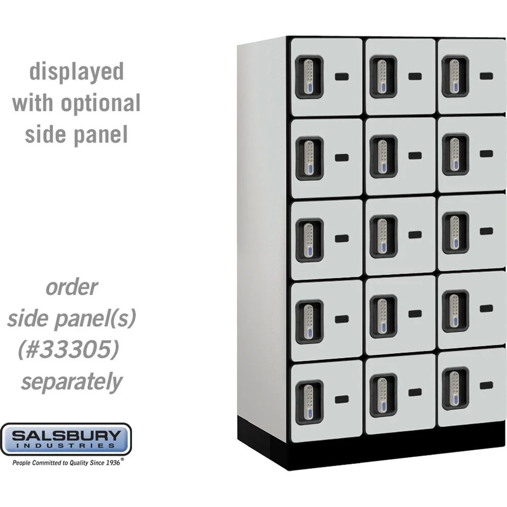 12" Wide Five Tier Box Style Designer Wood Locker - 3 Wide - 5 Feet High - 21" Deep by Salsbury - Image 25