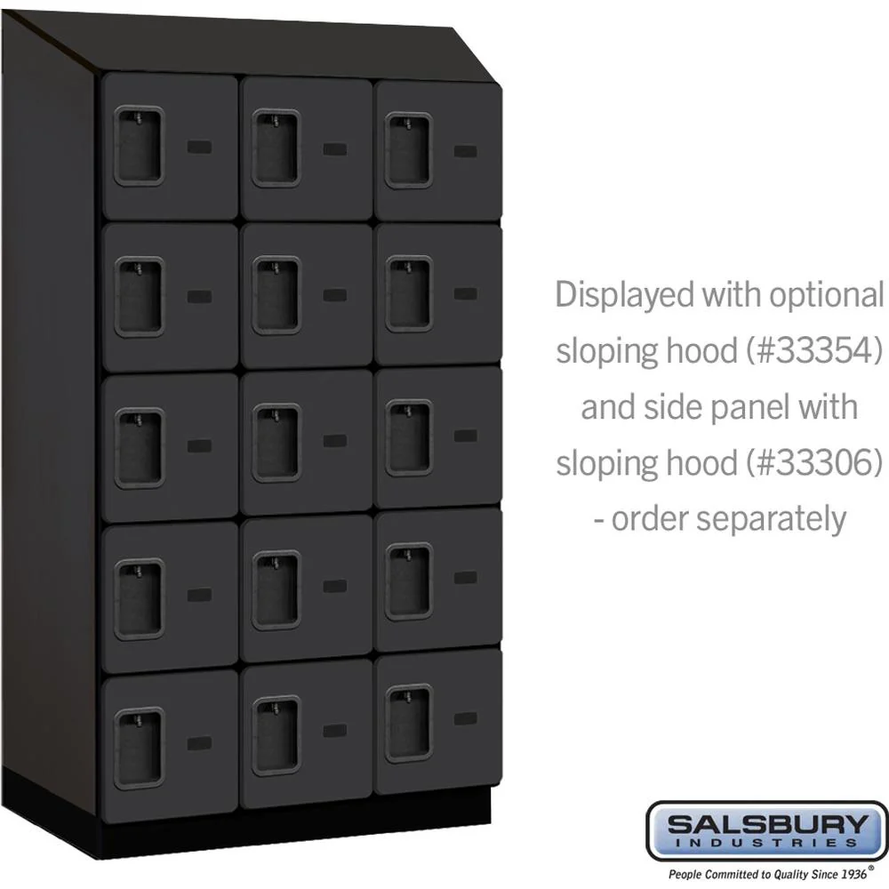 12" Wide Five Tier Box Style Designer Wood Locker - 3 Wide - 5 Feet High - 21" Deep by Salsbury - Image 7