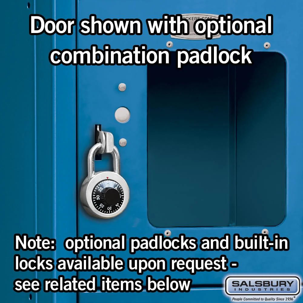 12" Wide Five Tier Box Style See-Through Metal Locker - 1 Wide - 5 Feet High - 12" Deep by Salsbury - Image 3