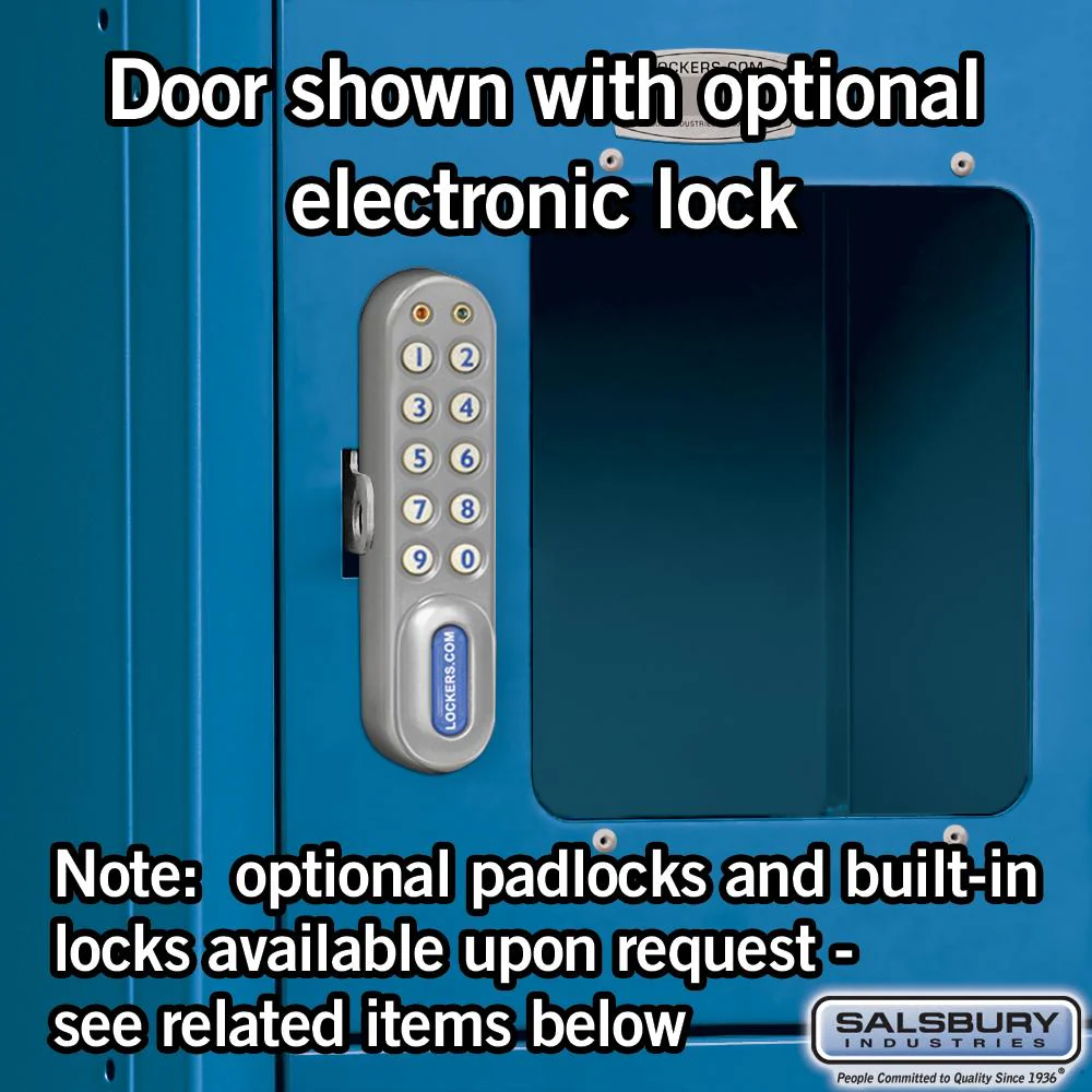 12" Wide Five Tier Box Style See-Through Metal Locker - 3 Wide - 5 Feet High - 12" Deep by Salsbury - Image 5