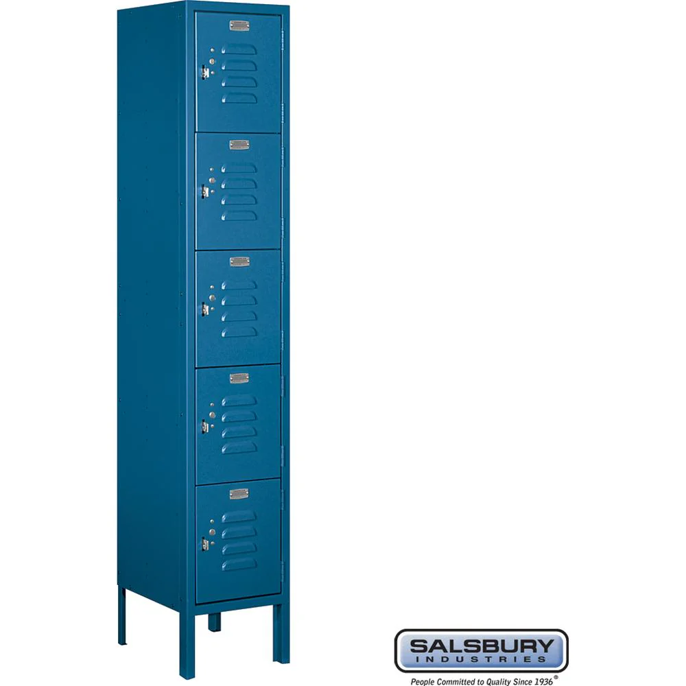 12" Wide Five Tier Box Style Standard Metal Locker - 1 Wide - 5 Feet High - 12" Deep by Salsbury - Image 6