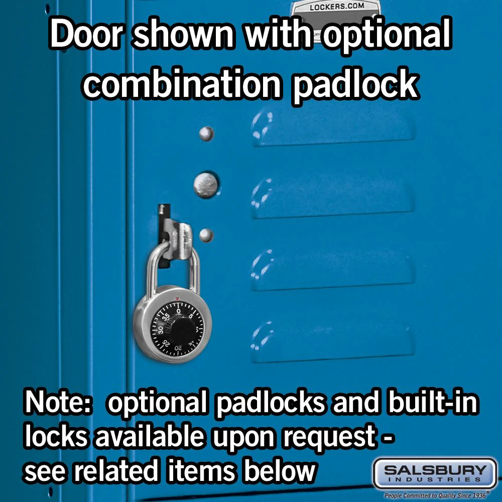 12" Wide Five Tier Box Style Standard Metal Locker - 1 Wide - 5 Feet High - 15" Deep by Salsbury - Image 3