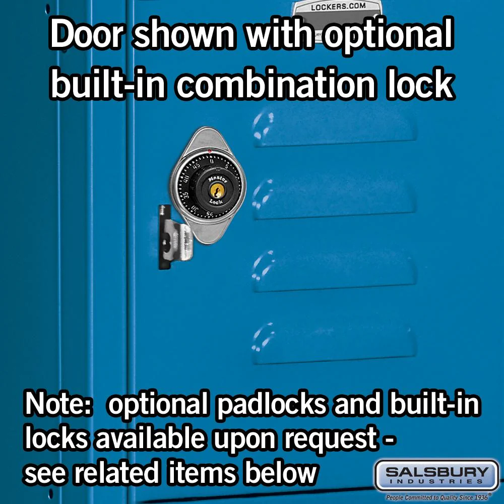 12" Wide Five Tier Box Style Standard Metal Locker - 1 Wide - 5 Feet High - 15" Deep by Salsbury - Image 4