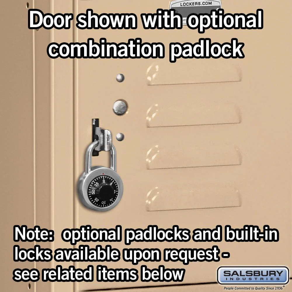 12" Wide Five Tier Box Style Standard Metal Locker - 3 Wide - 5 Feet High - 18" Deep by Salsbury - Image 3