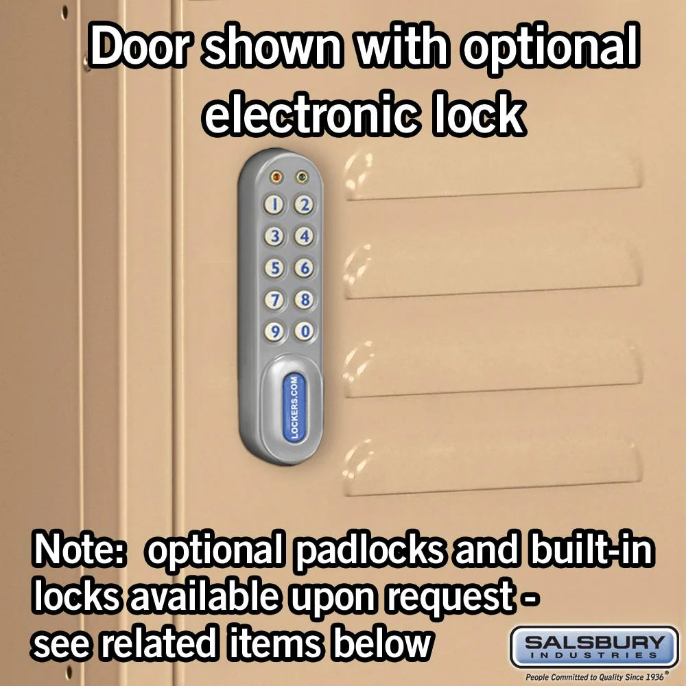 12" Wide Five Tier Box Style Standard Metal Locker - 3 Wide - 5 Feet High - 18" Deep by Salsbury - Image 5
