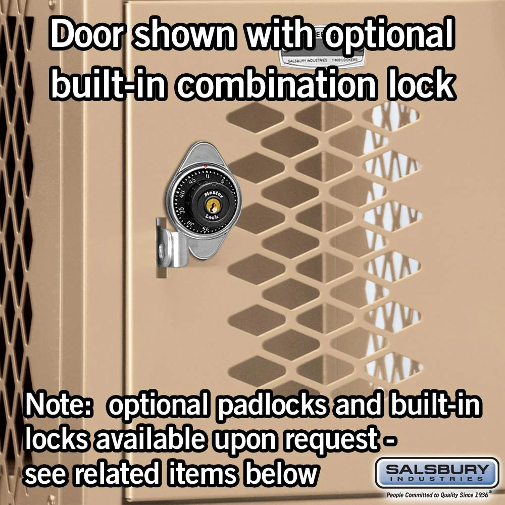 12" Wide Five Tier Box Style Vented Metal Locker - 3 Wide - 5 Feet High - 12" Deep by Salsbury - Image 4