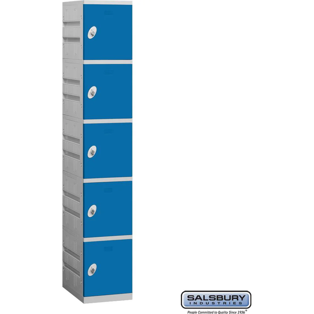 12" Wide Five Tier Plastic Locker - 1 Wide - 6 Feet High - 18" Deep by Salsbury - Image 4