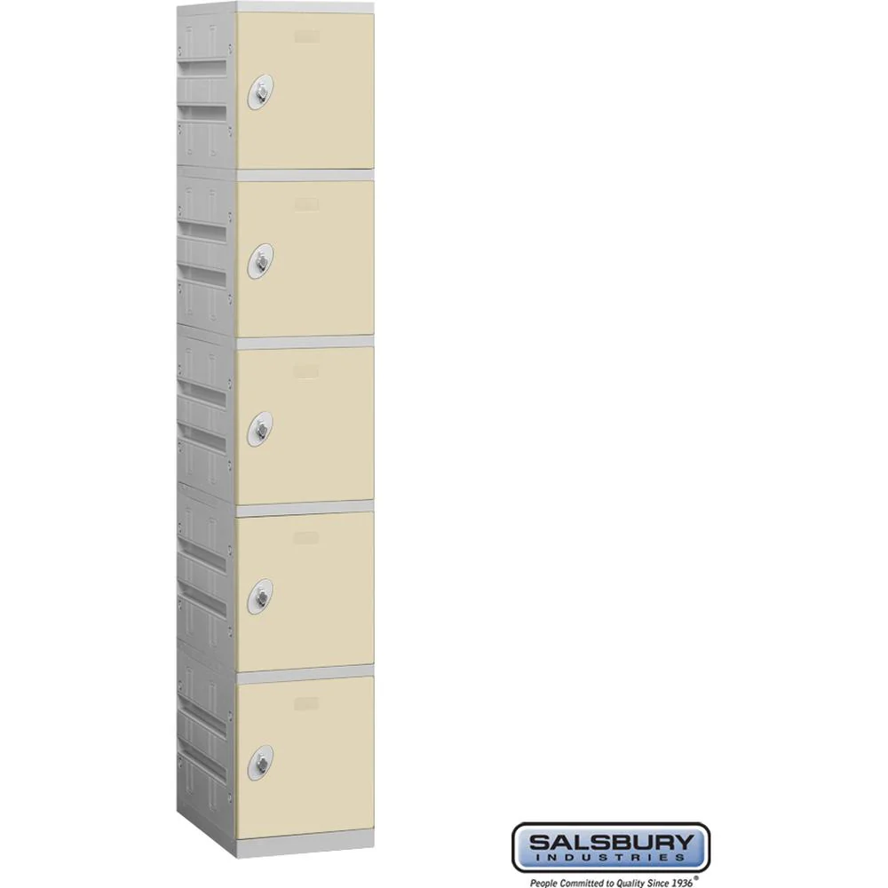 12" Wide Five Tier Plastic Locker - 1 Wide - 6 Feet High - 18" Deep by Salsbury - Image 7