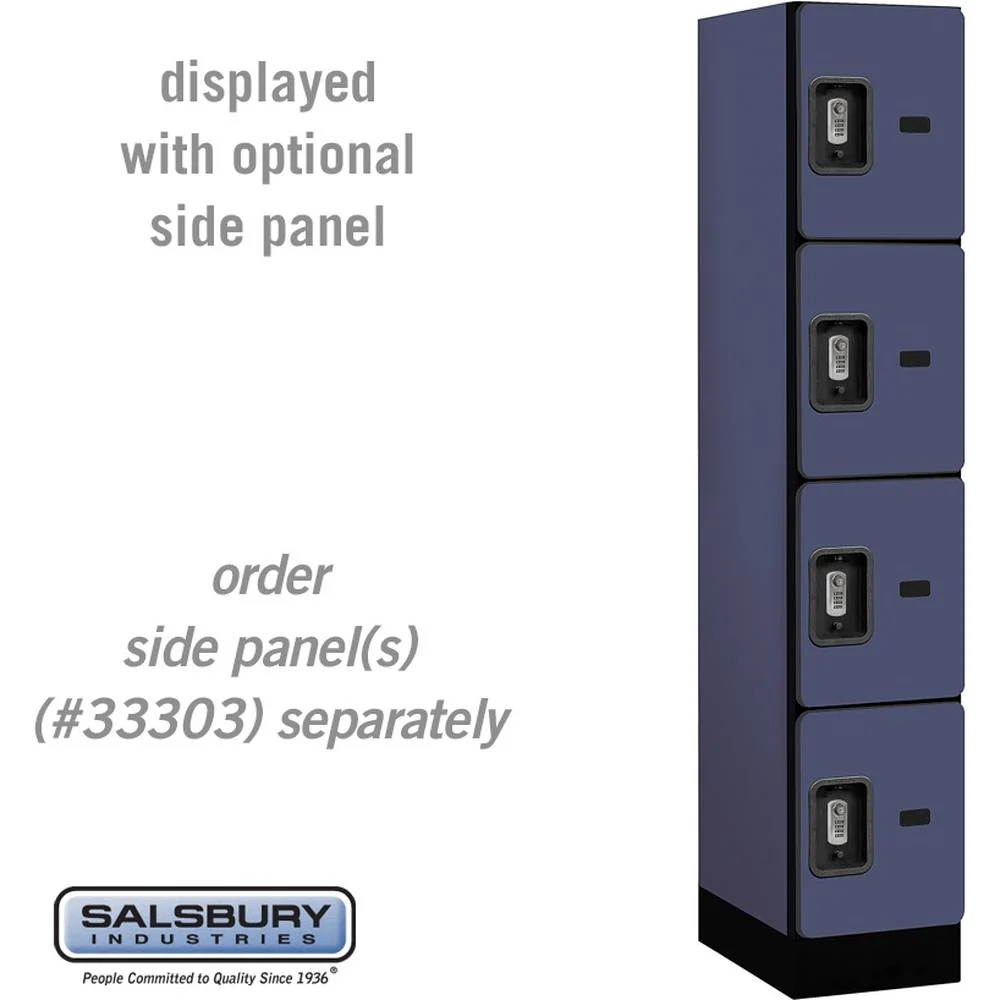 12" Wide Four Tier Designer Wood Locker - 1 Wide - 5 Feet High - 18" Deep by Salsbury - Image 16