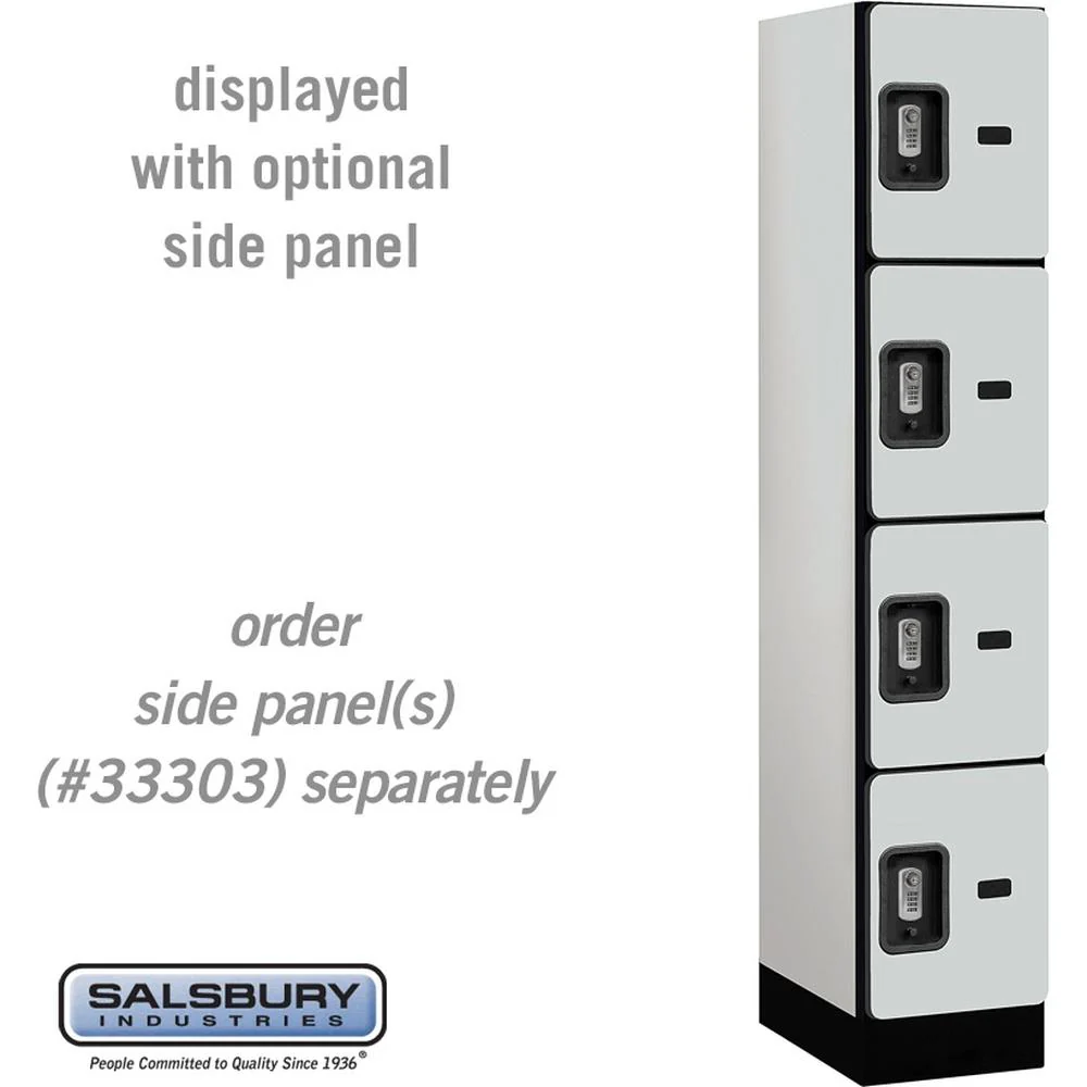 12" Wide Four Tier Designer Wood Locker - 1 Wide - 5 Feet High - 18" Deep by Salsbury - Image 26