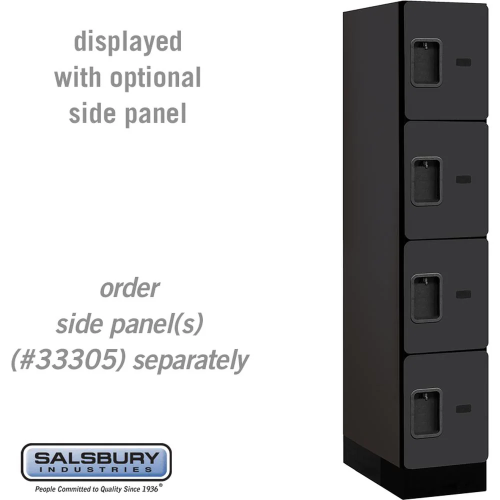 12" Wide Four Tier Designer Wood Locker - 1 Wide - 5 Feet High - 21" Deep by Salsbury