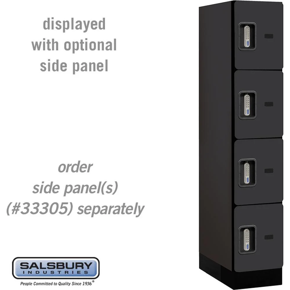 12" Wide Four Tier Designer Wood Locker - 1 Wide - 5 Feet High - 21" Deep by Salsbury - Image 10