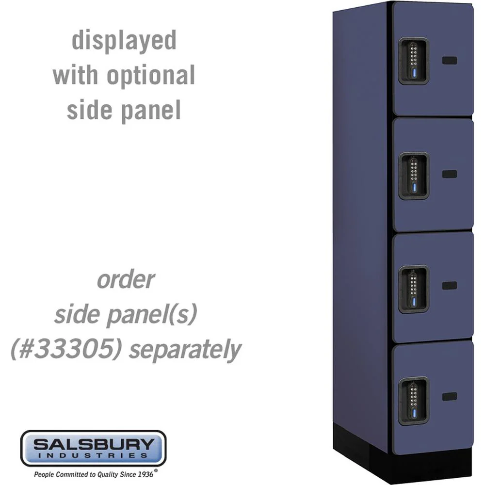 12" Wide Four Tier Designer Wood Locker - 1 Wide - 5 Feet High - 21" Deep by Salsbury - Image 13