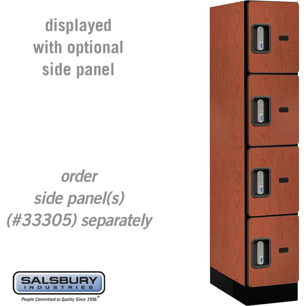 12" Wide Four Tier Designer Wood Locker - 1 Wide - 5 Feet High - 21" Deep by Salsbury - Image 20