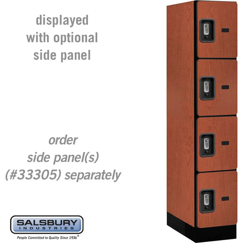 12" Wide Four Tier Designer Wood Locker - 1 Wide - 5 Feet High - 21" Deep by Salsbury - Image 21