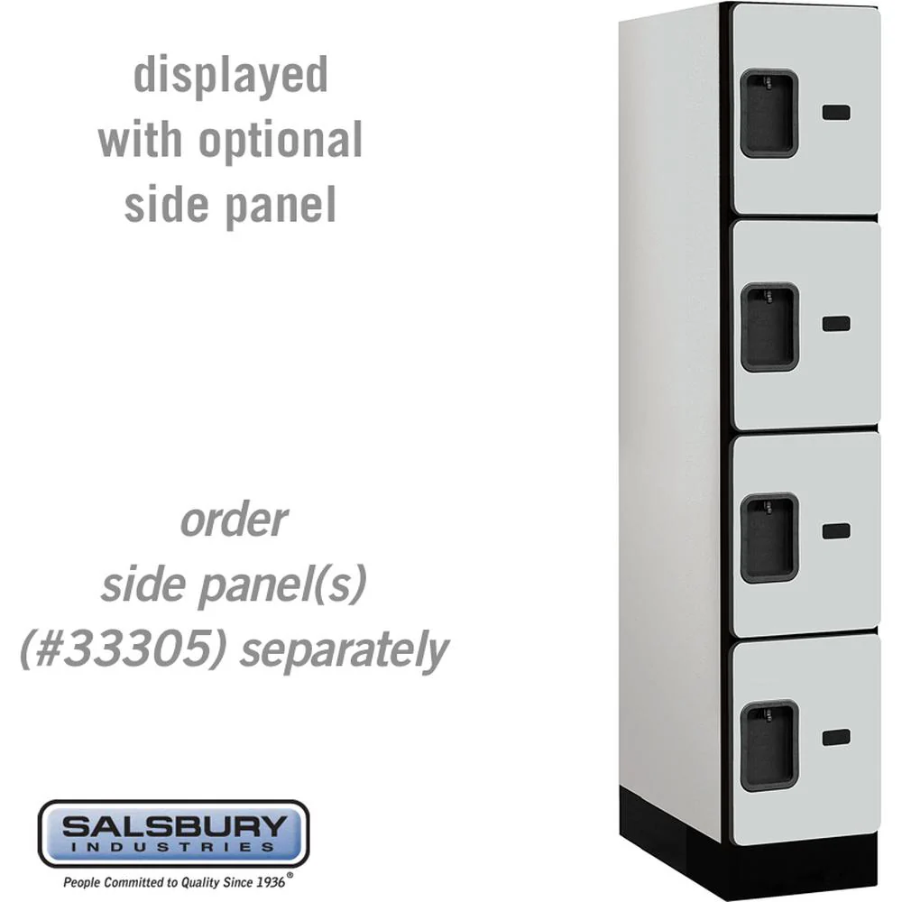 12" Wide Four Tier Designer Wood Locker - 1 Wide - 5 Feet High - 21" Deep by Salsbury - Image 22