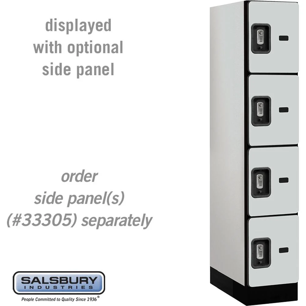 12" Wide Four Tier Designer Wood Locker - 1 Wide - 5 Feet High - 21" Deep by Salsbury - Image 26
