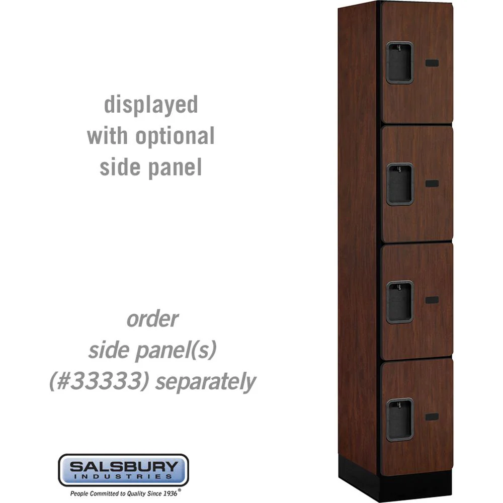 12" Wide Four Tier Designer Wood Locker - 1 Wide - 6 Feet High - 18" Deep by Salsbury - Image 27