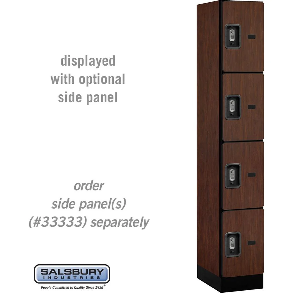 12" Wide Four Tier Designer Wood Locker - 1 Wide - 6 Feet High - 18" Deep by Salsbury - Image 31