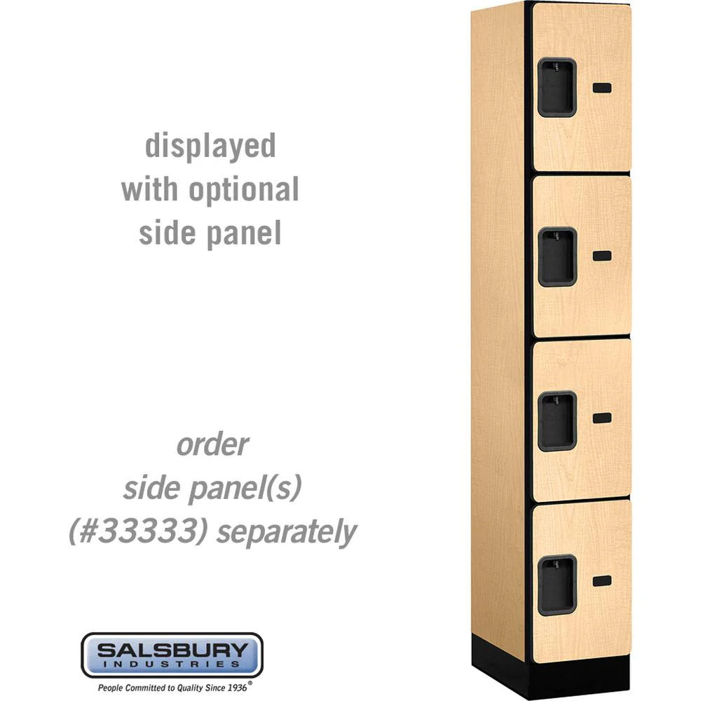 12" Wide Four Tier Designer Wood Locker - 1 Wide - 6 Feet High - 18" Deep by Salsbury - Image 32