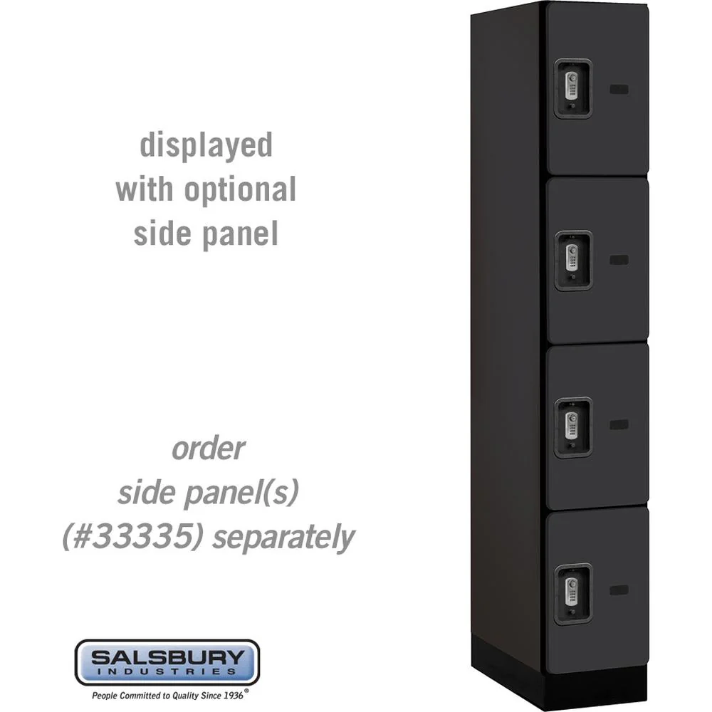12" Wide Four Tier Designer Wood Locker - 1 Wide - 6 Feet High - 21" Deep by Salsbury - Image 11
