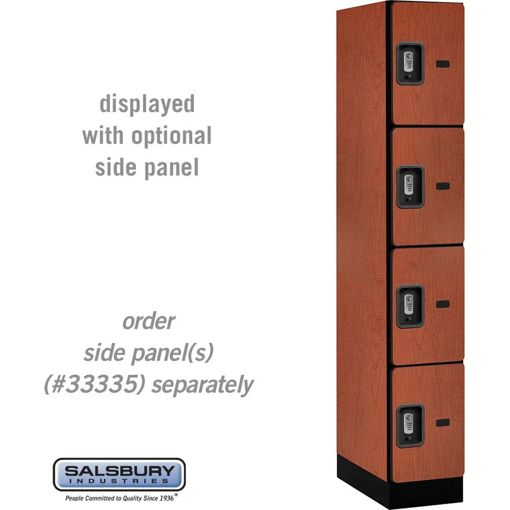 12" Wide Four Tier Designer Wood Locker - 1 Wide - 6 Feet High - 21" Deep by Salsbury - Image 21