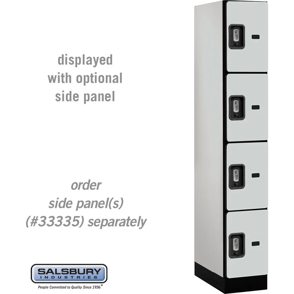 12" Wide Four Tier Designer Wood Locker - 1 Wide - 6 Feet High - 21" Deep by Salsbury - Image 26