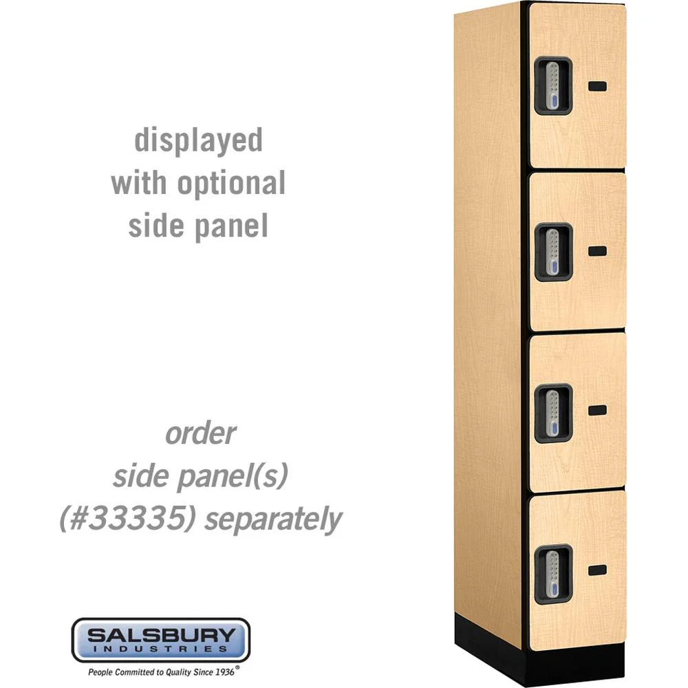 12" Wide Four Tier Designer Wood Locker - 1 Wide - 6 Feet High - 21" Deep by Salsbury - Image 35