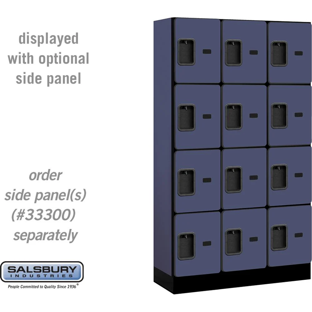 12" Wide Four Tier Designer Wood Locker - 3 Wide - 5 Feet High - 15" Deep by Salsbury - Image 12
