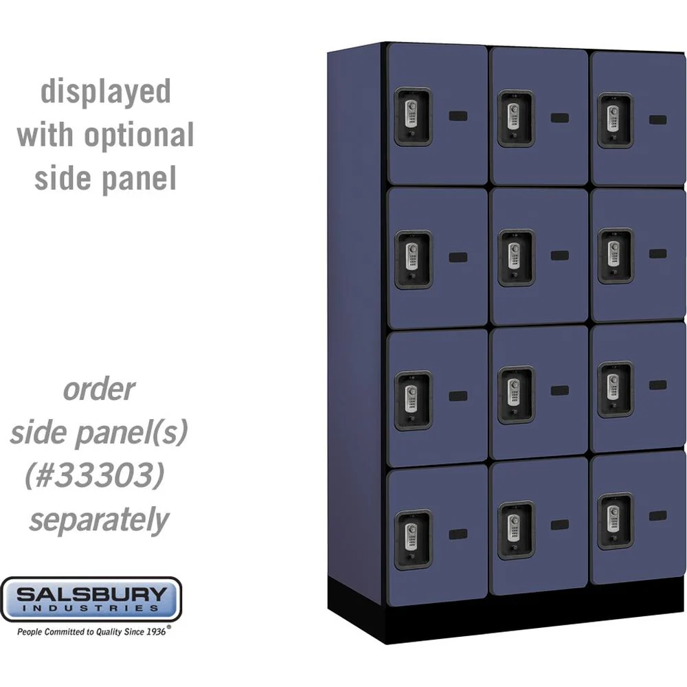 12" Wide Four Tier Designer Wood Locker - 3 Wide - 5 Feet High - 18" Deep by Salsbury - Image 16